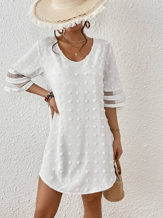 Women's Swiss Dot Beach Cover - Up Dress for Summer - Bsubseach