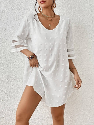 Women's Swiss Dot Beach Cover - Up Dress for Summer - Bsubseach