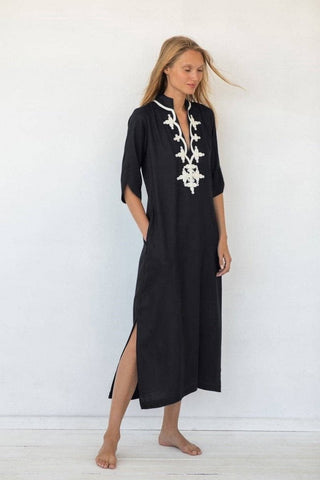 Women's V Neck Kaftan Swimsuit Cover Up Dress - Bsubseach