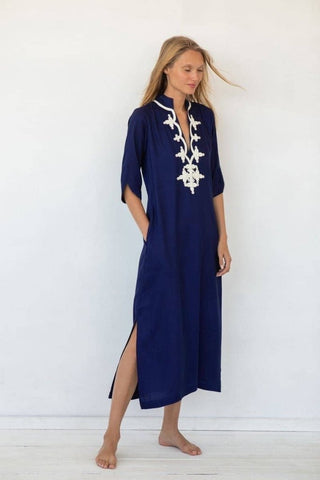 Women's V Neck Kaftan Swimsuit Cover Up Dress - Bsubseach