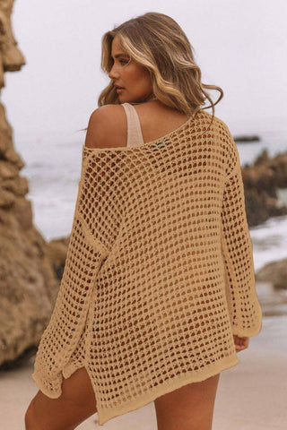 crochet neck top biggest cover up