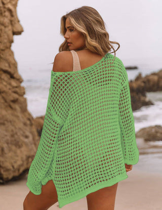 green crochet tank top womens sun cover ups