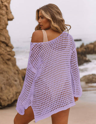 purple crochet tube top wildfire cover up